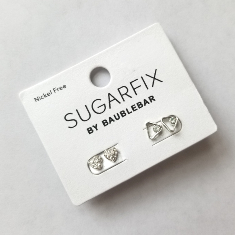 ❗Baublebar Silver Heart Nickle Free Earring Set❗